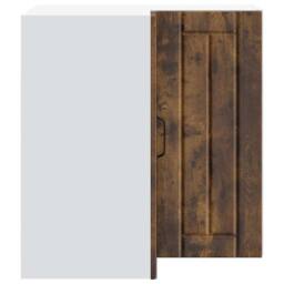 Berkfield Home Kitchen Wall Corner Cabinet Lucca Smoked Oak Engineered Wood in Brown - thumbnail 6