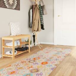 Berkfield Home Rug Washable Multicolour 80x300 cm Anti Slip - Size: 100 cm diameter - thumbnail 2