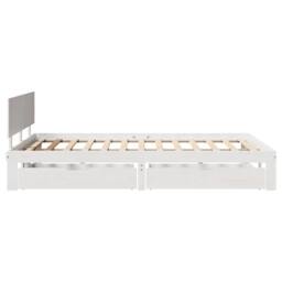 Berkfield Home Bed Frame with Drawers without Mattress White 160x200 cm - thumbnail 5