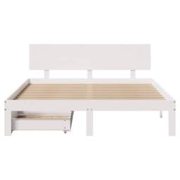 Berkfield Home Bed Frame with Drawers without Mattress White 160x200 cm - thumbnail 4