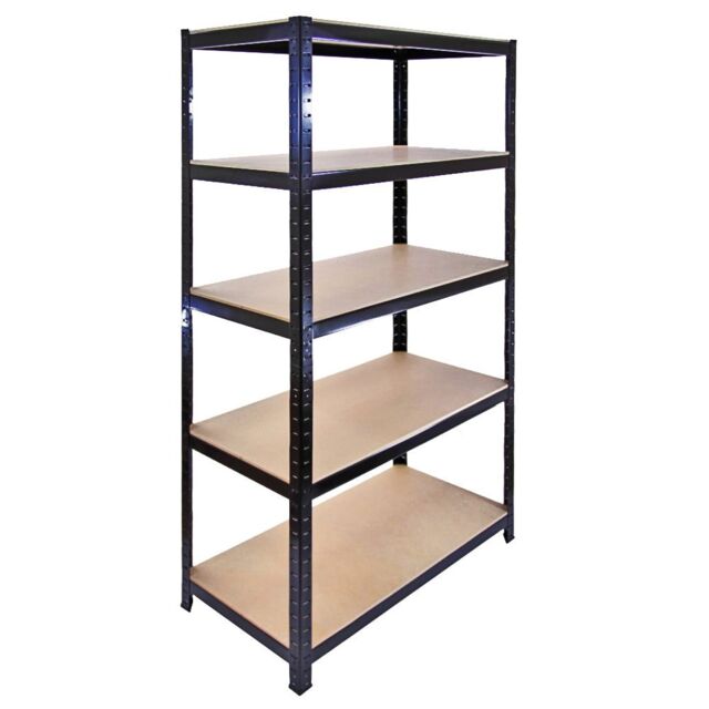 Monstershop Monster Racking T-Rax Metal Storage Shelves, Black, 90cm W, 45cm D in Black - image 1