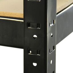 Monstershop Monster Racking T-Rax Metal Storage Shelves, Black, 90cm W, 45cm D in Black - thumbnail 4