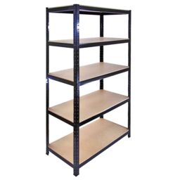 Monstershop Monster Racking T-Rax Metal Storage Shelves, Black, 90cm W, 45cm D in Black