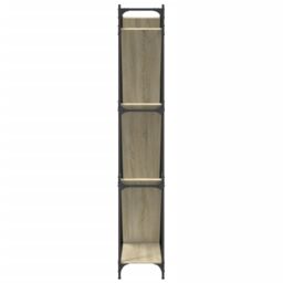 Berkfield Home Bookcase Sonoma Oak 79x30x180 cm Engineered Wood & Metal in Brown - Size: 79 x 30 x 180 cm - thumbnail 6