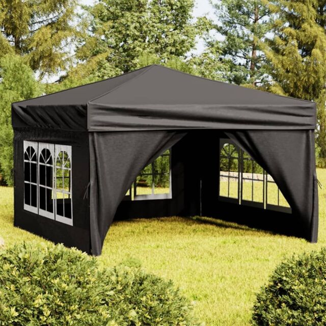 Berkfield Home Folding Party Tent with Sidewalls Black 3x3 m - image 1