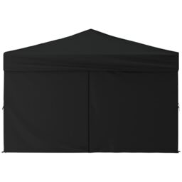 Berkfield Home Folding Party Tent with Sidewalls Black 3x3 m - thumbnail 4