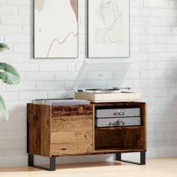 Berkfield Home Record Cabinet Old Wood 84.5x38x48 cm Engineered Wood in Brown - thumbnail 3