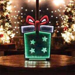 Xmas Haus 42x56cm 136 Led Giftbox Infinity Light 3m Cable - Size: 42x56 cm - thumbnail 8