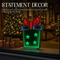 Xmas Haus 42x56cm 136 Led Giftbox Infinity Light 3m Cable - Size: 42x56 cm - thumbnail 6