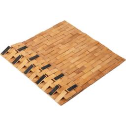Kelvenix Bamboo Bath Mat Shower Non Slip in Brown - thumbnail 4