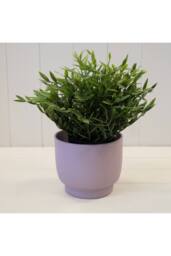 KDMD Matt Lavender Footed Griebling Ceramic Pot - thumbnail 3