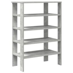 Berkfield Home Shoe Rack Concrete Grey 61x32x87.5 cm Engineered Wood - thumbnail 2