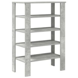 Berkfield Home Shoe Rack Concrete Grey 61x32x87.5 cm Engineered Wood - thumbnail 6