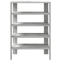 Berkfield Home Shoe Rack Concrete Grey 61x32x87.5 cm Engineered Wood - thumbnail 4