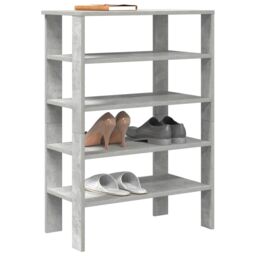 Berkfield Home Shoe Rack Concrete Grey 61x32x87.5 cm Engineered Wood - thumbnail 1