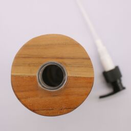 KDMD Natural Teakwood Soap Dispenser - Round in Brown - thumbnail 5