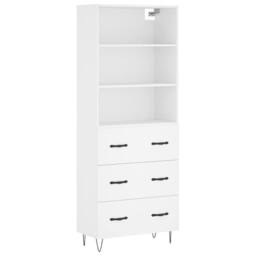 Berkfield Home Highboard White 69.5x34x180 cm Engineered Wood - thumbnail 2