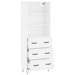 Berkfield Home Highboard White 69.5x34x180 cm Engineered Wood - thumbnail 4