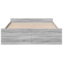 Berkfield Home Bed Frame with Drawers without Mattress Grey Sonoma 150x200 cm King Size - thumbnail 4