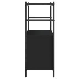 Berkfield Home Bookshelf Black 80x30x78.5 cm Engineered Wood & Iron - thumbnail 5