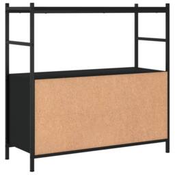 Berkfield Home Bookshelf Black 80x30x78.5 cm Engineered Wood & Iron - thumbnail 6