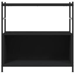 Berkfield Home Bookshelf Black 80x30x78.5 cm Engineered Wood & Iron - thumbnail 4