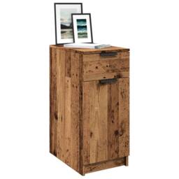 Berkfield Home Desk Cabinet Old Wood 33x50x75 cm Engineered Wood in Brown - Size: 33 x 50 x 75 cm - thumbnail 2
