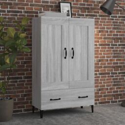 Berkfield Home Highboard Grey Sonoma 70x31x115 cm Engineered Wood - Size: 70 x 31 x 115 cm - thumbnail 1