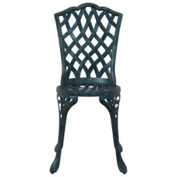Berkfield Home 3 Piece Garden Bistro Set Green Cast Aluminium - thumbnail 7