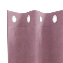 Berkfield Home Traditional Blackout Curtains with Eyelets 2 pcs Dark Pink Velvet - thumbnail 5