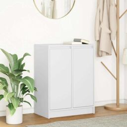 Berkfield Home Sideboard White 57x34x76 cm Engineered Wood - Size: 57 x 34 x 76 cm - thumbnail 1