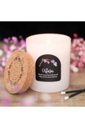 KDMD Ostara Fresh Linen Wheel of the Year Candle - Spring Renewal, Wax in White