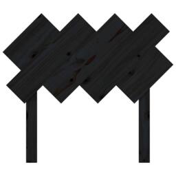 Berkfield Home Beautiful Bed Headboard Black 92x3x81 cm Solid Wood Pine - Size: 92 x 3 x 81 cm - thumbnail 4