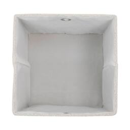 JVL Shiro Foldable Storage Box with Lid in White - thumbnail 4