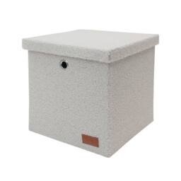 JVL Shiro Foldable Storage Box with Lid in White