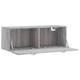 Berkfield Home Wall Cabinet Grey Sonoma 100x36.5x35 cm Engineered Wood - thumbnail 6