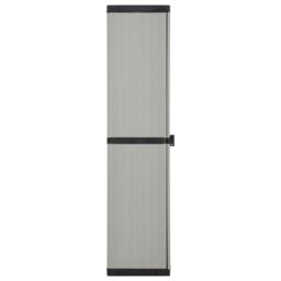 Berkfield Home Garden Storage Cabinet with 3 Shelves Grey & Black 34x40x168 cm - Size: 34 x 40 x 168 cm - thumbnail 4