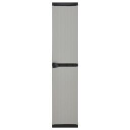 Berkfield Home Garden Storage Cabinet with 3 Shelves Grey & Black 34x40x168 cm - Size: 34 x 40 x 168 cm - thumbnail 2
