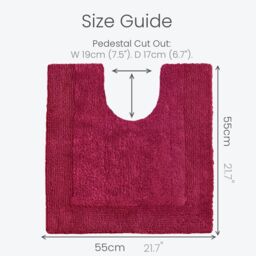 Allure Bath Fashions Elegance Reversible Heavyweight Pedestal Mat in Maroon - thumbnail 5