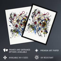"Artery8 Abstract for Fourth Bauhaus Portfolio Kandinsky Framed Wall Art Print in White - Size: W12"" x H16""" - thumbnail 2