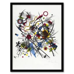 "Artery8 Abstract for Fourth Bauhaus Portfolio Kandinsky Framed Wall Art Print in White - Size: W12"" x H16""" - thumbnail 1