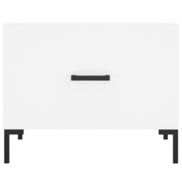 Berkfield Home Decorative Coffee Table White 50x50x40 cm Engineered Wood - Size: 50 x 50 x 40 cm - thumbnail 5