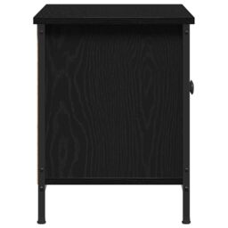 Berkfield Home Black Oak TV Stand Black oak Particle board, Metal 102 x 35 x 45 cm - thumbnail 7