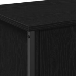 Berkfield Home Black Oak TV Stand Black oak Particle board, Metal 102 x 35 x 45 cm - thumbnail 9