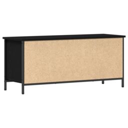 Berkfield Home Black Oak TV Stand Black oak Particle board, Metal 102 x 35 x 45 cm - thumbnail 8