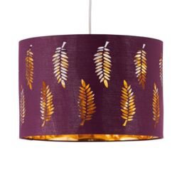 First Choice Lighting Fern - Burgundy Cut Out 25cm Pendant Lightshade