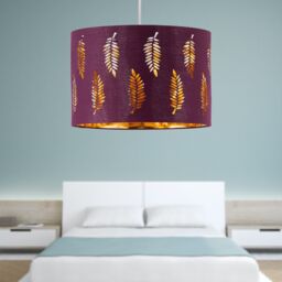 First Choice Lighting Fern - Burgundy Cut Out 25cm Pendant Lightshade - thumbnail 3