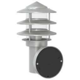 Berkfield Home Outdoor Wall Lights 2pcs Silver Stainless Steel - thumbnail 6