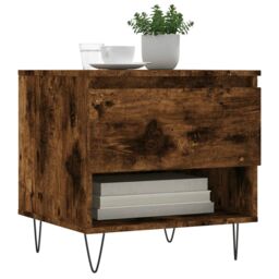 Berkfield Home Coffee Tables 2 pcs Smoked Oak 50x46x50 cm Engineered Wood in Brown - Size: 50 x 46 x 50 cm - thumbnail 3