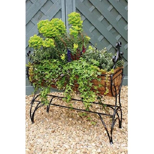 Poppyforge Regal 750 Planter - Solid Steel - L30xW76xH76 cm - Powder Coated Black - image 1